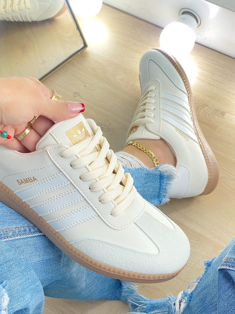 Tenis Samba Vainilla: El Toque de Estilo que Transforma Tu Camino! Nuevo Modelo